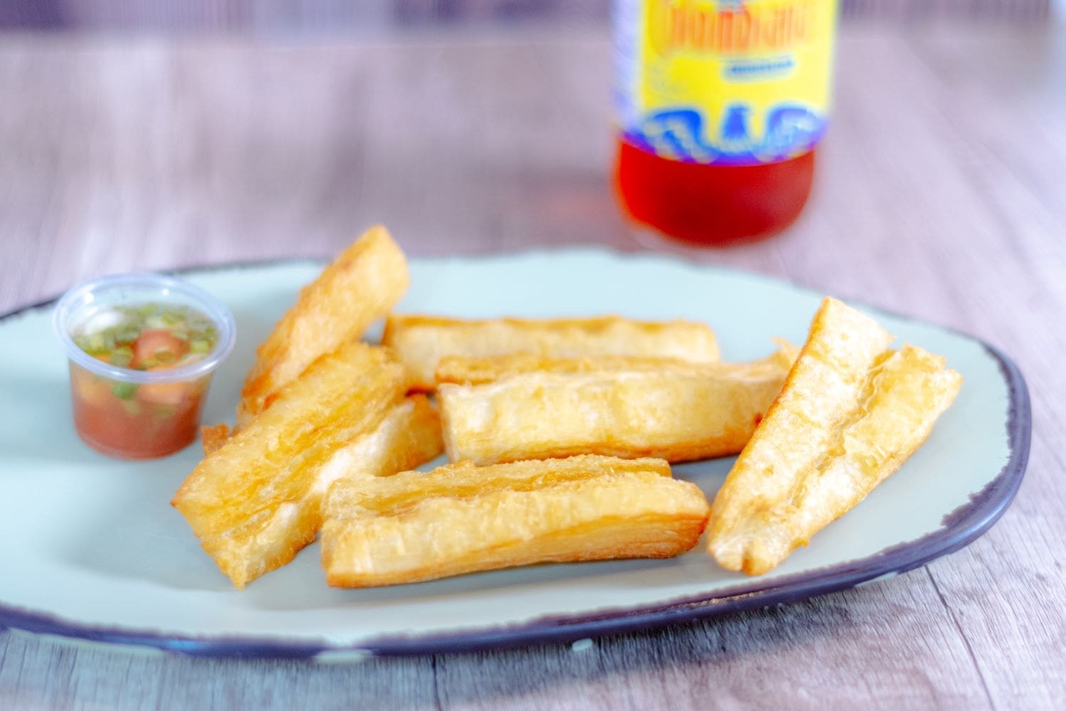 A delectable serving of fried yuca.